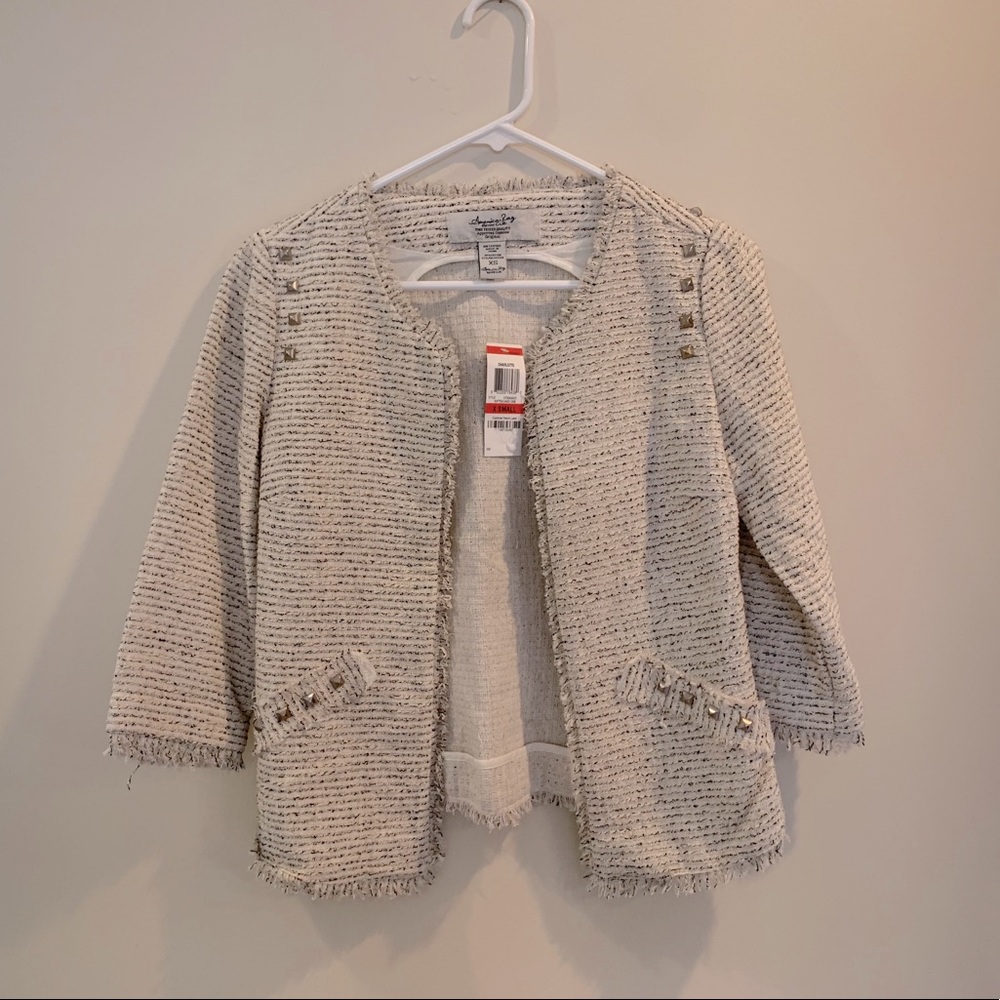 American Rag Tweed Studded Blazer